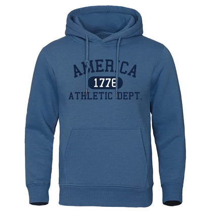 Athletic Dept Letter Print Mens Hoodies