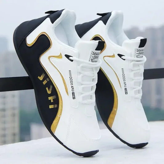 Men's Leather Waterproof Sneakers Casual Sports Shoes