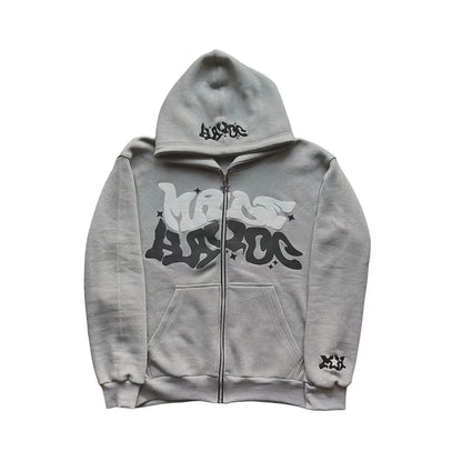 Printed Zipper Hoodies Women and Men Jacket