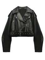 Leather Jacket High Street Motorcycle Coat