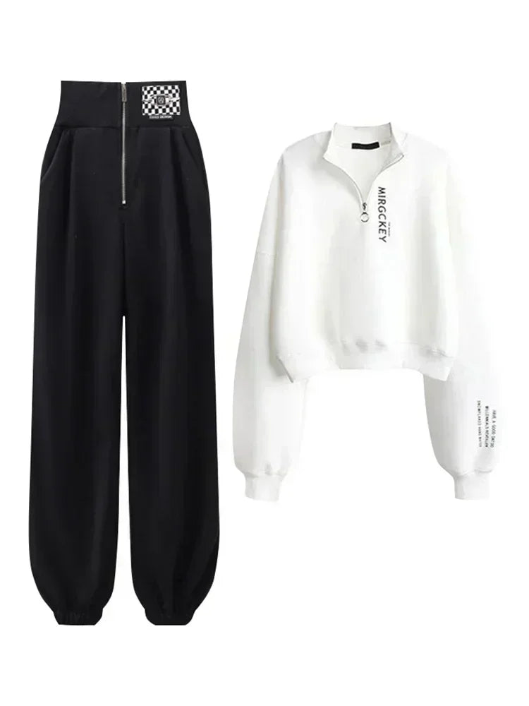 Women Casual Sport Pullover High Waist Jogger