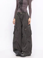 Women's Brown Cargo Jeans Baggy Clothes
