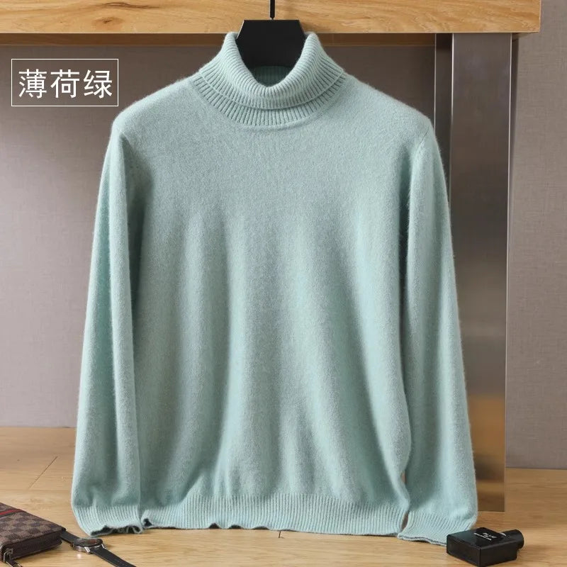 Men's Sweater High Winter New Tops Long Sleeve High-End Jumpers