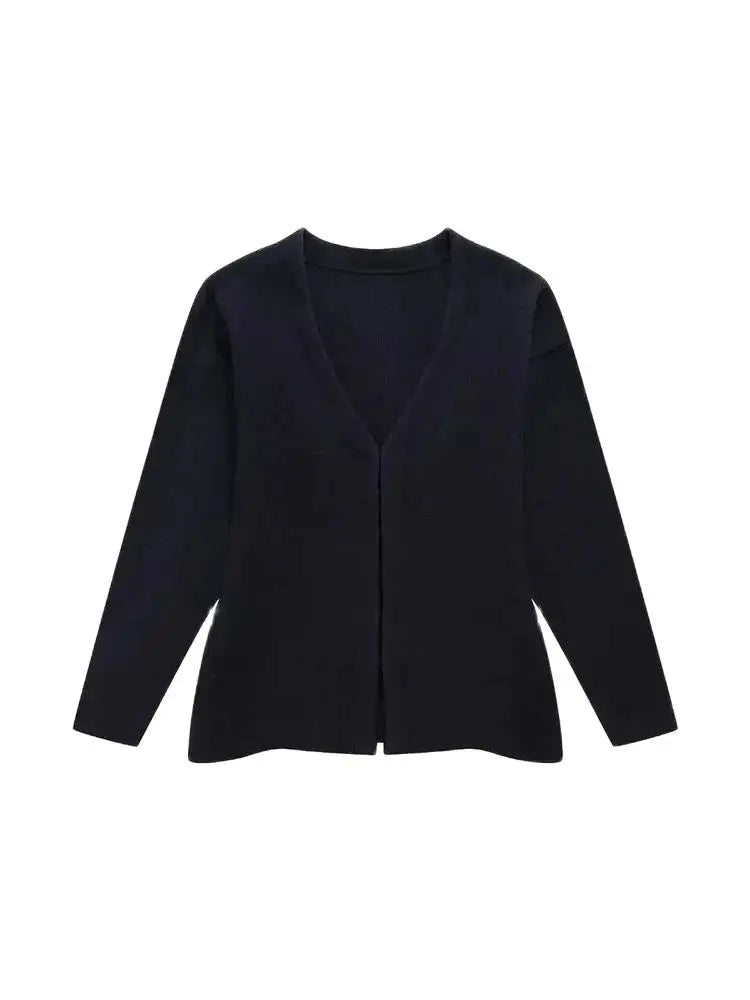 Women's Front Hook Fitted Knit Cardigan Sweater