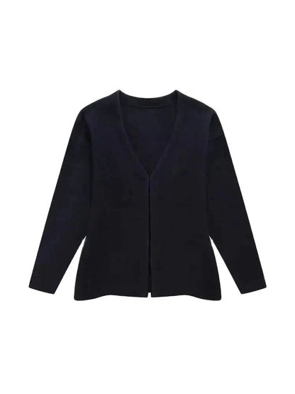 Women's Front Hook Fitted Knit Cardigan Sweater