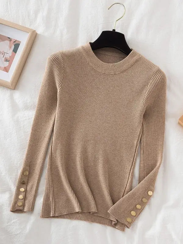 2025 sweater pullovers khaki casual autumn winter