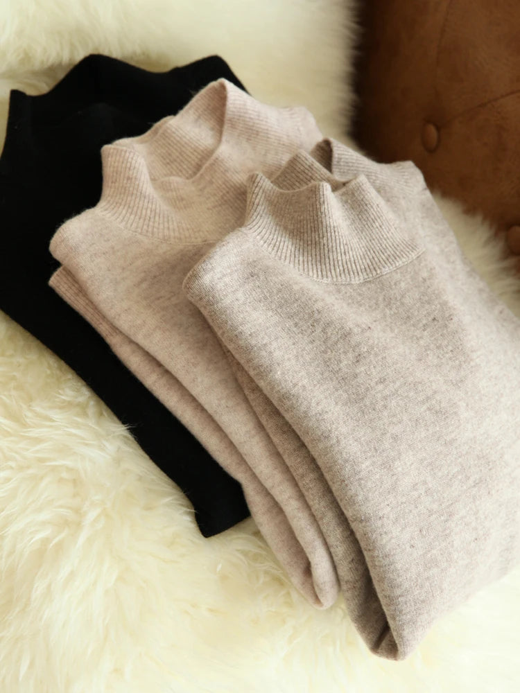 Women Fashion Turtleneck Pullover Top