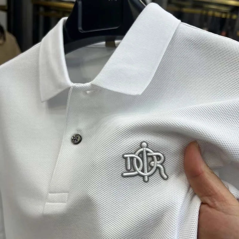 cotton high-end breathable short sleeve POLO shirt men