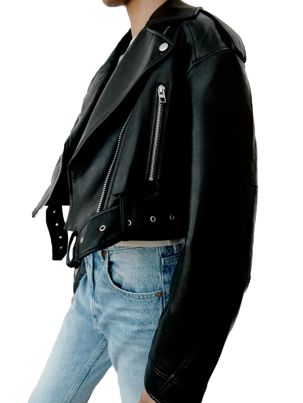 Leather Jacket High Street Motorcycle Coat