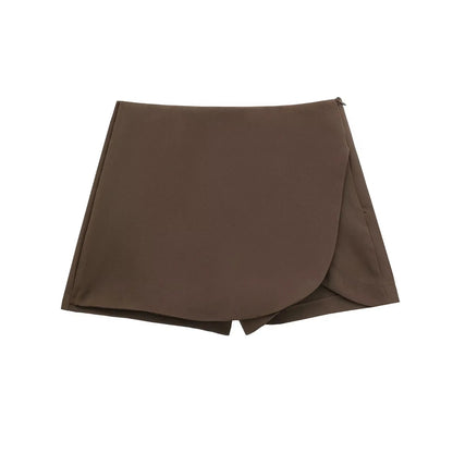 Women's Skirt Pants Mini Skirt Shorts Asymmetric Casual Off White