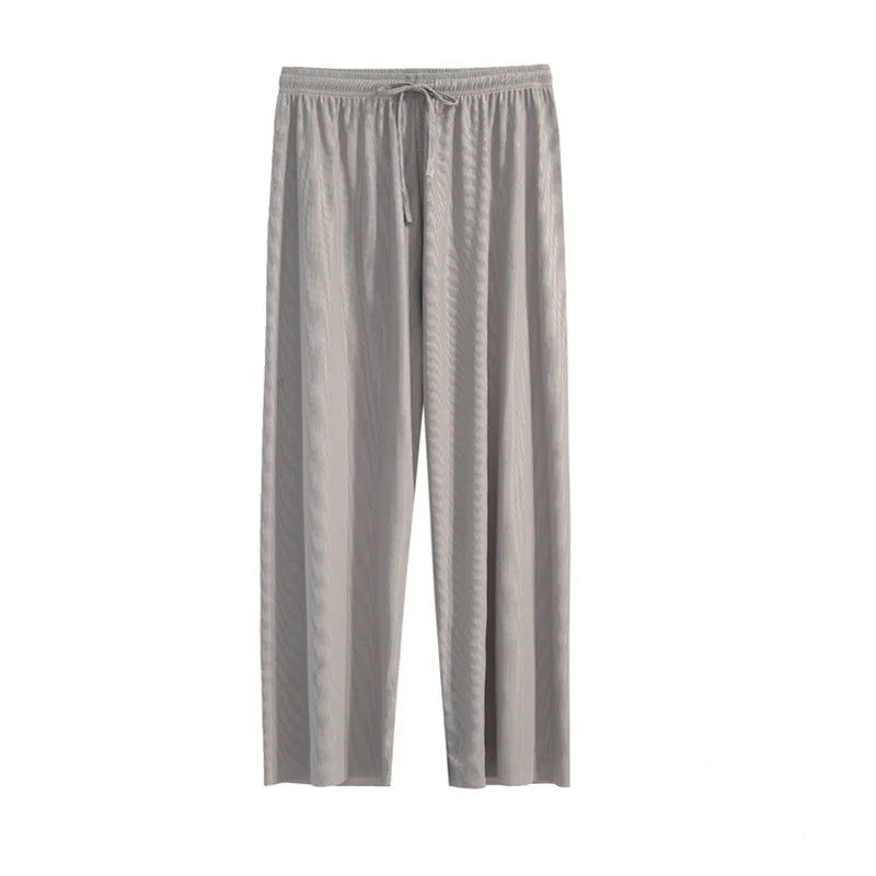 Women Ankle-Length Wide Leg Pants Casual  Female Trousers