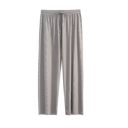 Women Ankle-Length Wide Leg Pants Casual  Female Trousers