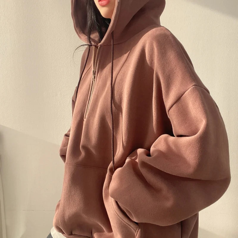Women Hoodie Casual Long Sleeve Pocket Hooded Coats