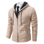 New Jersey Men's Casual Sports Coat Warm Zipper Cardigan