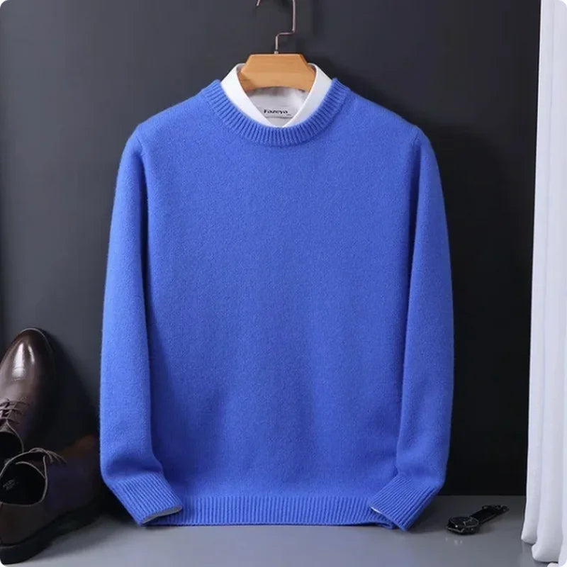 Sweater O-neck Pullovers Men's Loose Bottom Shirt