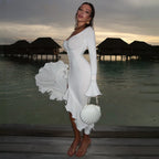 Women's Hem V-Neck Short Dress Party Outfits