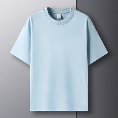 summer high-end brand men's short sleeve round neck fashionable style