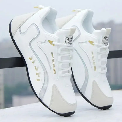 Men's Leather Waterproof Sneakers Casual Sports Shoes