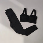 Yoga Suit Women Sports Bra High Waist Leggings Shorts Outfit