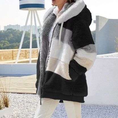 Jacket for Women New Autumn Winter Warm Plush Pocket