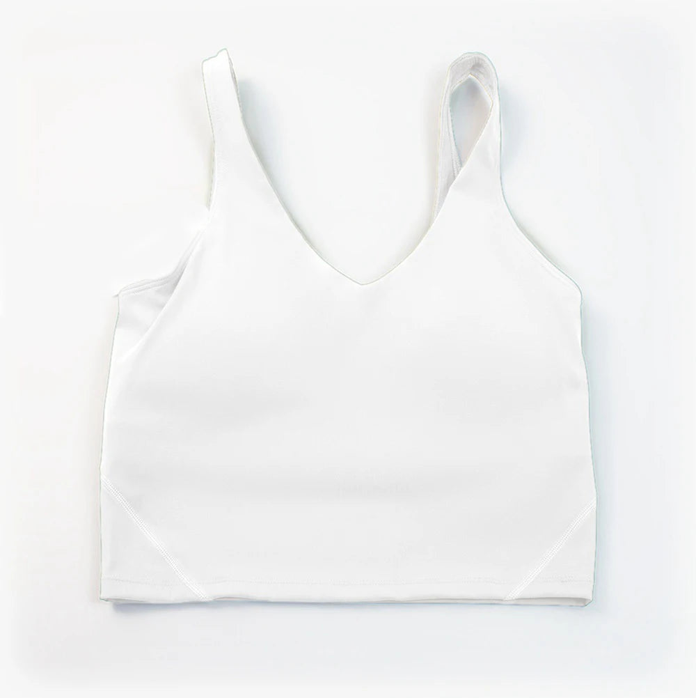 Sports yoga bra with a gathered U-back