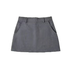 Women Mini Skirt Vintage High Waist