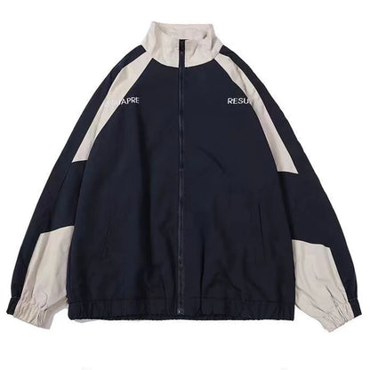 Men Hip Hop Streetwear Coat Zipper Up Jacket