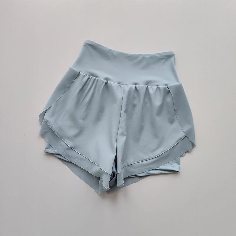 Women's Sports Shorts Mesh 2 In 1 Quick-dry Yoga Shorts