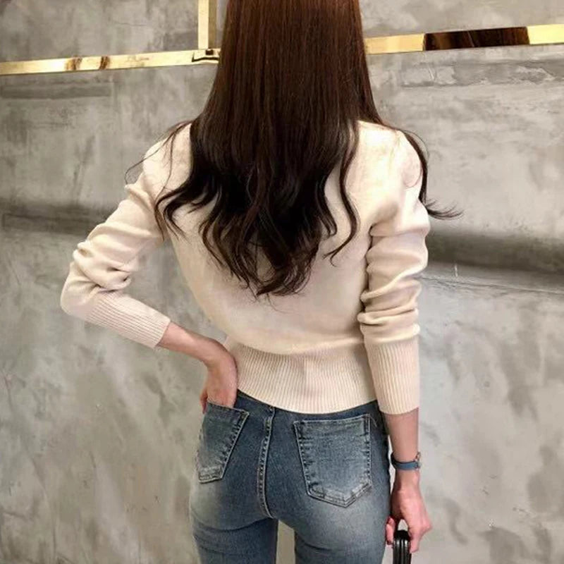 2025 Long Sleeve Fashion Women Cardigans Sweater Knitted Coat