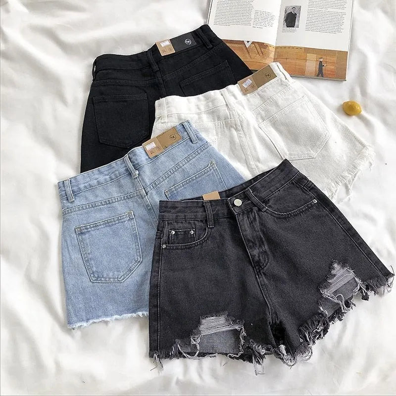 Denim Shorts Women Summer Fashion Casual High Waist