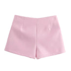 Pink White Mini Skirt For Women Summer Shorts