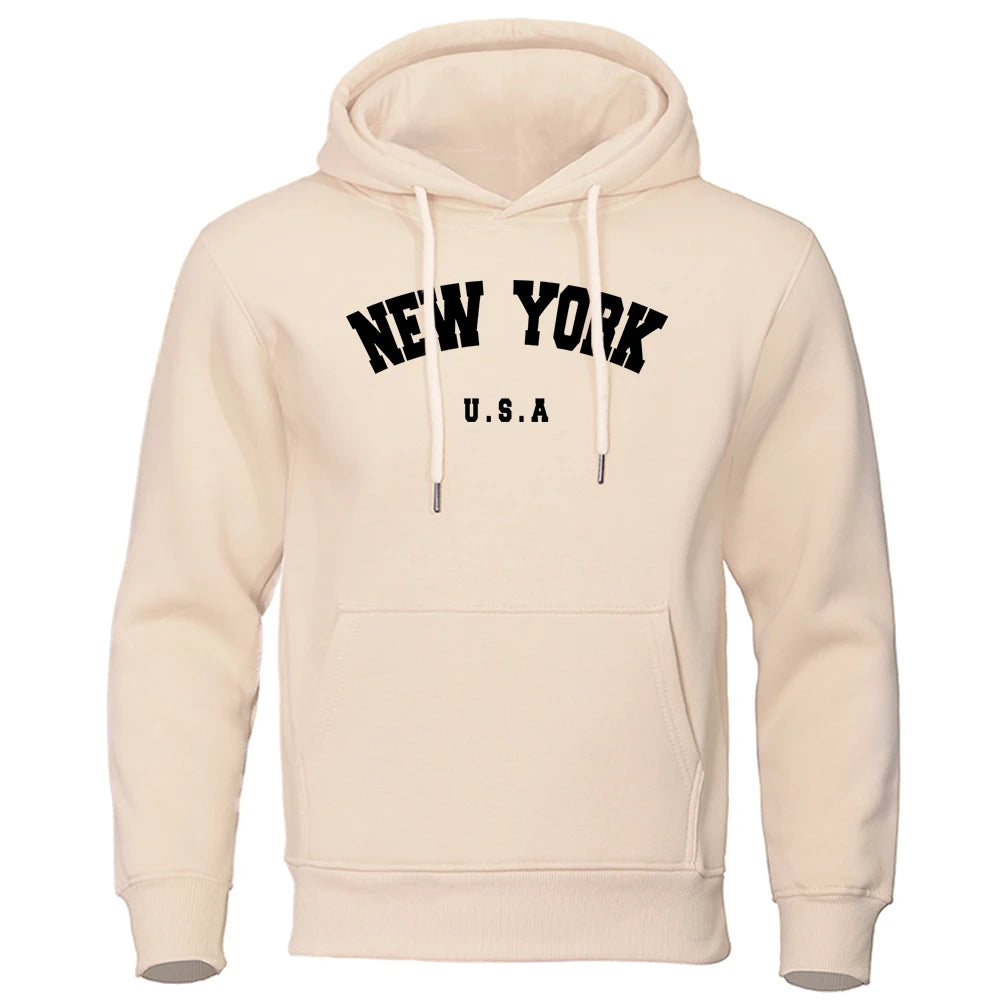 NEW YORK Men Fashion Casual Long Sleeves Street Sweatshirt
