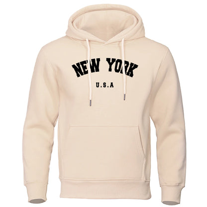 NEW YORK Men Fashion Casual Long Sleeves Street Sweatshirt