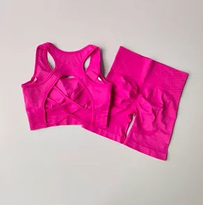 Back Sport Bra Yoga Dress Suit