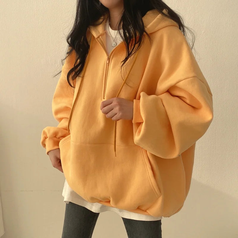 Women Hoodie Casual Long Sleeve Pocket Hooded Coats