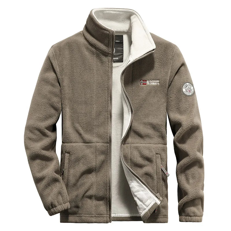 New Polar Fleece Jacket Men Sports Coat