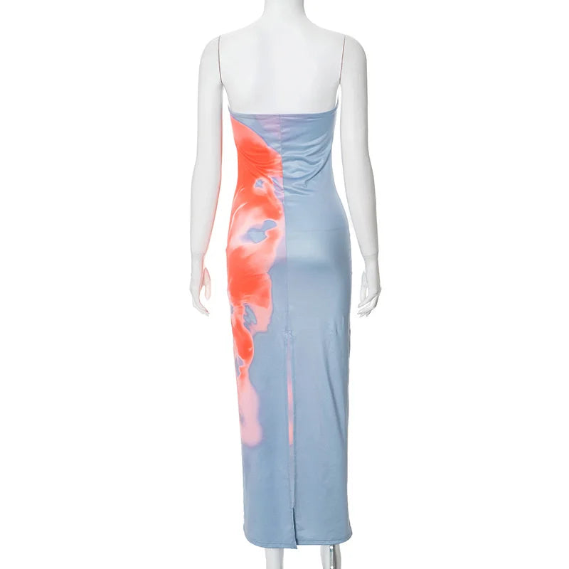 Dress Women Off Shoulder Backless Stretch Long Sundress Summer Clothes