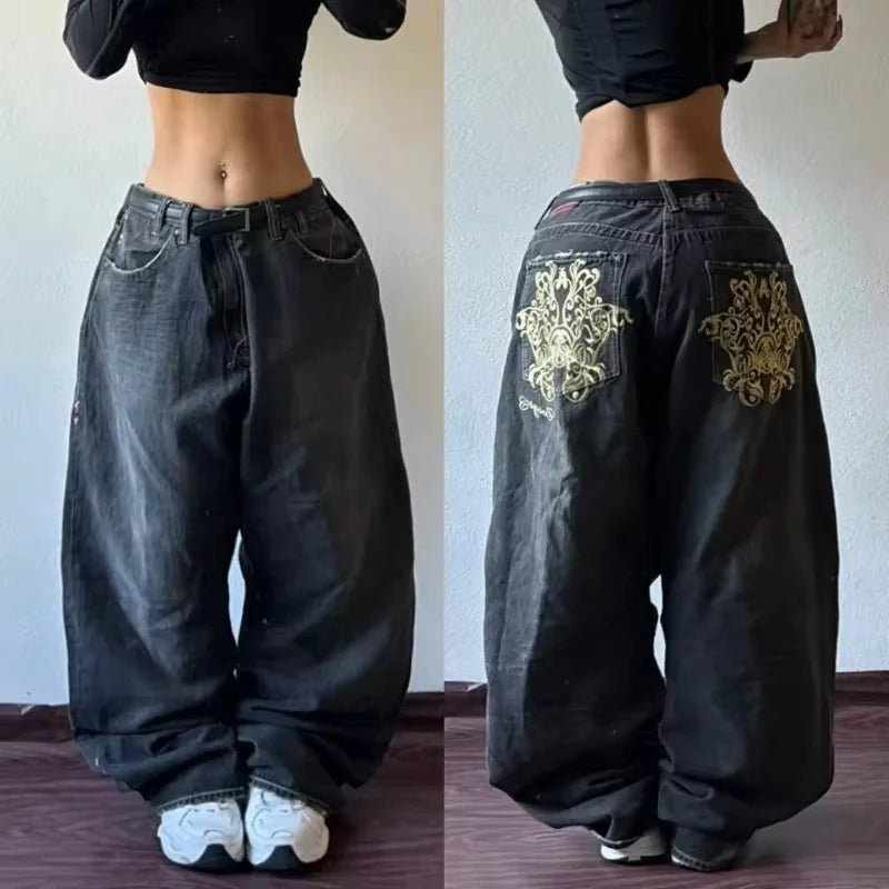 Streetwear New Fashion Oversized Print Baggy Jean