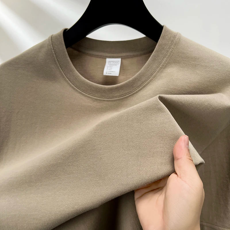 summer high-end brand men's short sleeve round neck fashionable style