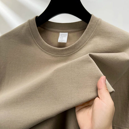 summer high-end brand men's short sleeve round neck fashionable style