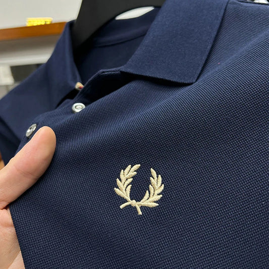 2025 New Men's Leisure POLO Shirt High Quality sleeved Shirt