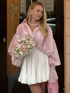 Women's Long Sleeve Patchwork Blouse Top Streetwear Top