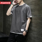 Casual T-shirt For Men Pure Cotton Breathable Fashion Short Sleeve