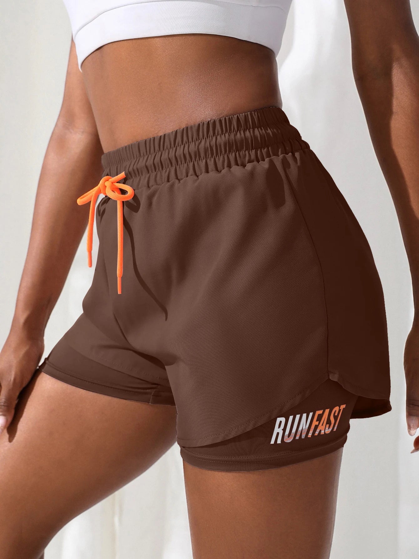 Women's High Rise Yoga Shorts With Elastic
