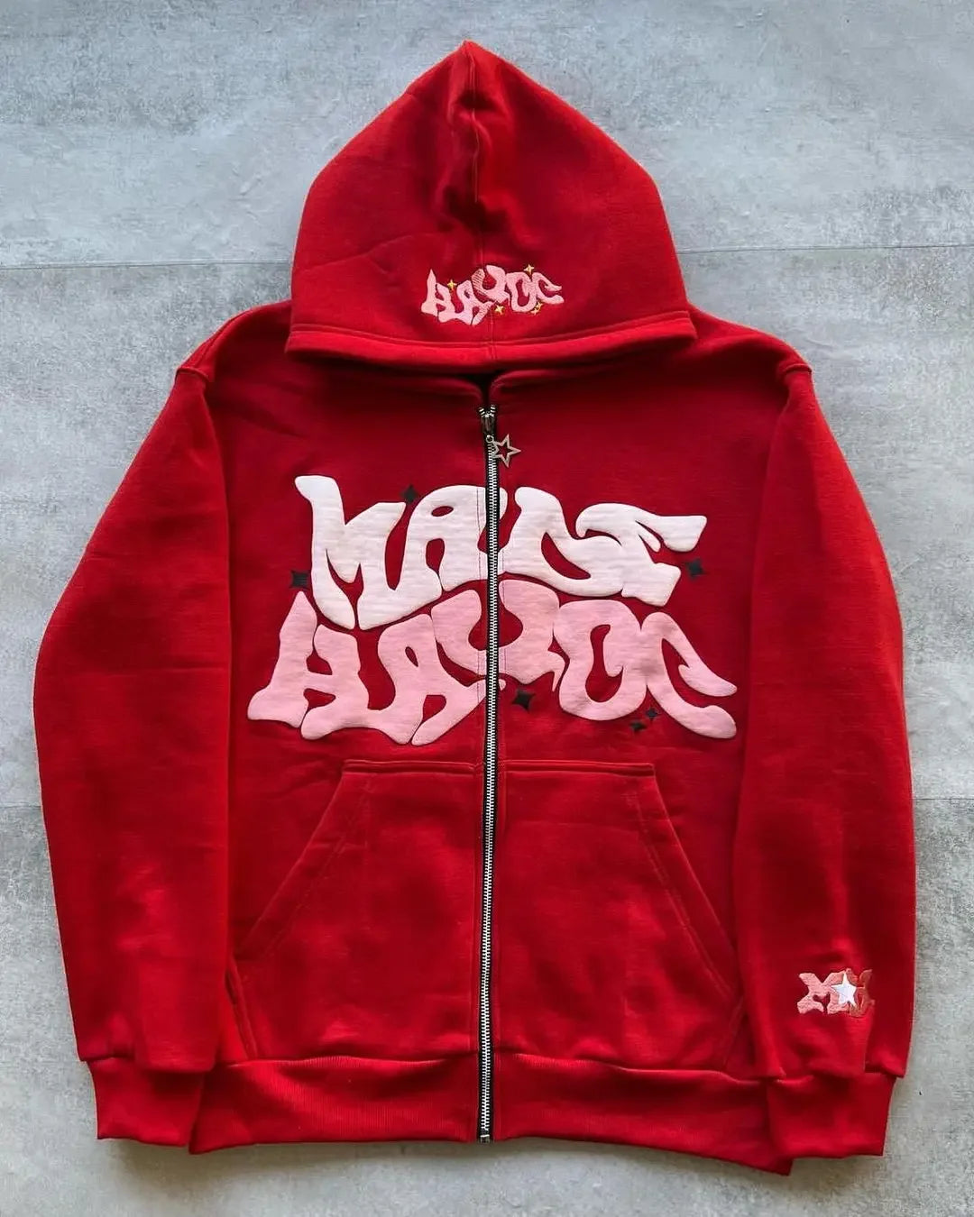 Printed Zipper Hoodies Women and Men Jacket