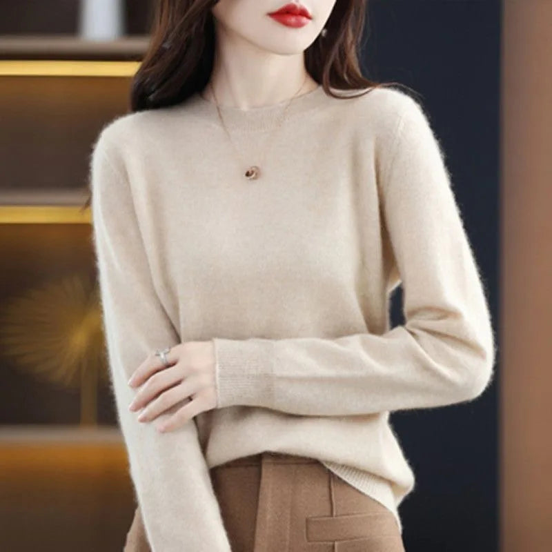 Women Sweater Casual Pulls Jumpers Korean Long-sleeved