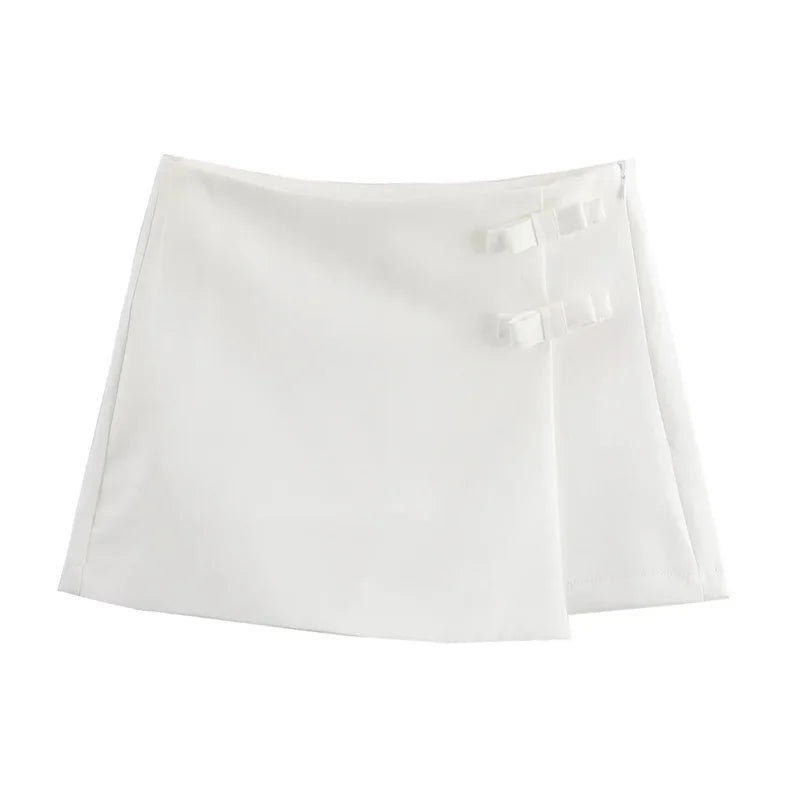 Pink White Mini Skirt For Women Summer Shorts