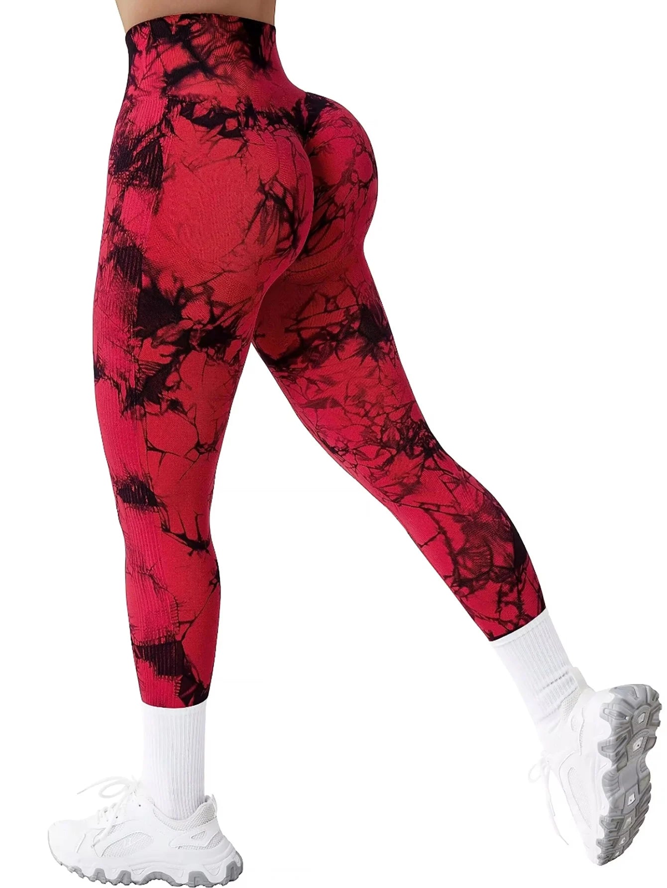 Gym Leggings Tie-Dye Yoga Pants for Women's