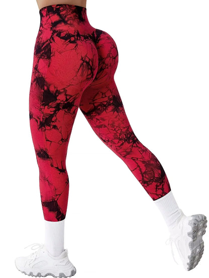Gym Leggings Tie-Dye Yoga Pants Women's