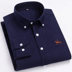 Mens Leisure Embroidered Horse Shirts Streetwear